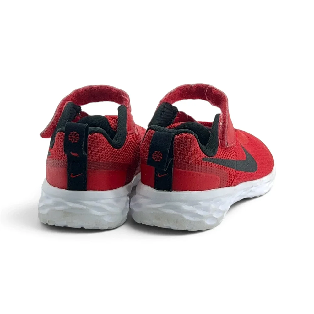 Nike Revolution 6 Toddler Red Black Running Sneakers Size 6C